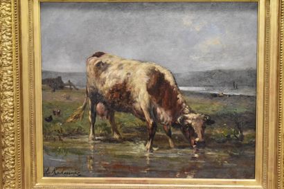 Jules E. DE LA ROCHENOIRE (1825-1899), Vache...