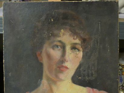 Elisabeth LOUKINE Portrait de femme, huile...