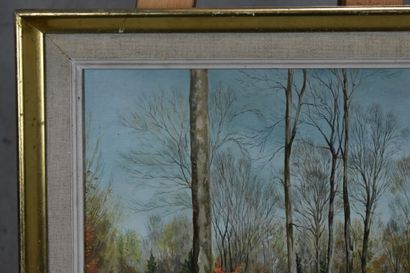 Marcel MAILLARD (1922), Sous-bois enneigé,...