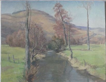 Raymond ROCHETTE (1906-1993), Paysage vallée,...