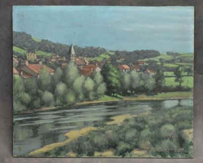 Claude PALLOT (1901-1987), Charbonnat, huile...