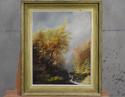 Honoré THEVENOT (XXème siècle), Automne dans...