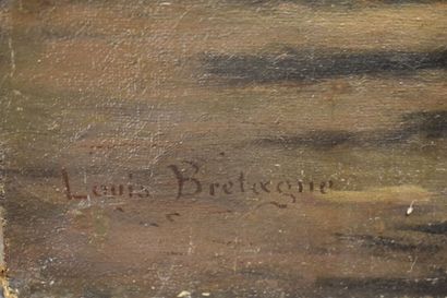 Louis BRETAGNE (XIXè siècle), Pêcheurs sur...