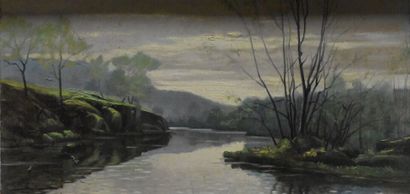 Claude PALLOT (1901-1987), Vue sur l'Arroux,...