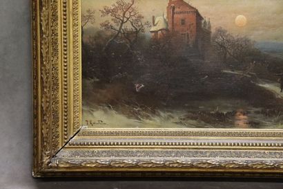 École européenne du XIXe, Paysage de château...