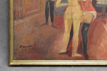 Leo BERVOETS (1892-1978), Haven café, huile...