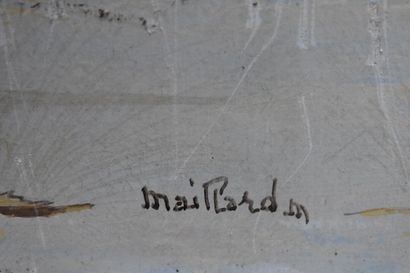Marcel MAILLARD (1922), Bois enneigé, huile...