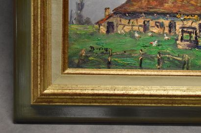 Julien DURIEZ (1900-1993), Ferme bressane,...