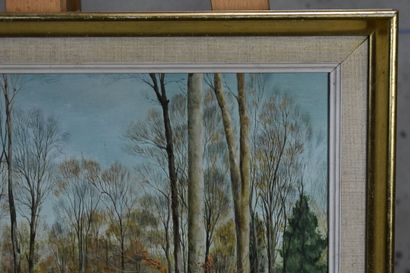 Marcel MAILLARD (1922), Sous-bois enneigé,...
