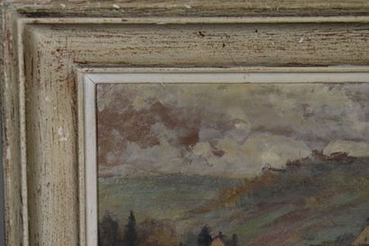 P. SOLLIER (XXe siècle), Vue sur village,...
