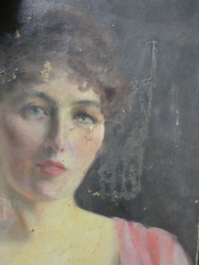 Elisabeth LOUKINE Portrait de femme, huile...