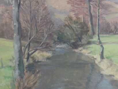 Raymond ROCHETTE (1906-1993), Paysage vallée,...