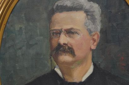 Paire de portraits
Ecole du XIXème siècle,...