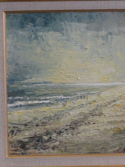 Michel PERNES (1943), , La plage en Octobre,...