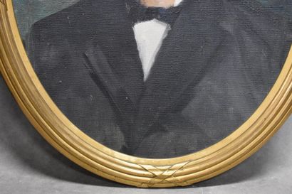 Paire de portraits
Ecole du XIXème siècle,...