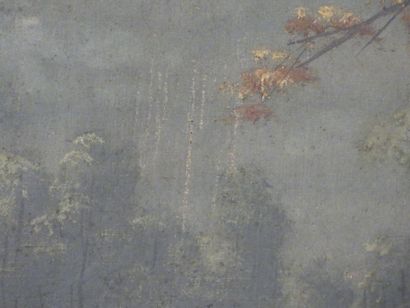 Paire de paysages, huiles sur toile signées...