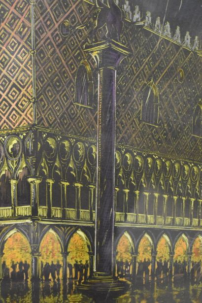 Émile BOLLE-REDDAT (XX), Venise, tempera...