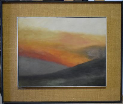 Bernard RAIGNEAU, Coucher de soleil, huile...