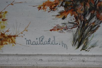 Marcel MAILLARD (1922), Sous-bois enneigé,...