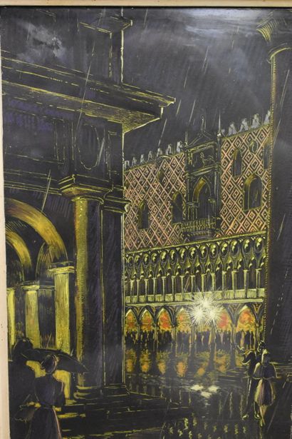 Émile BOLLE-REDDAT (XX), Venise, tempera...