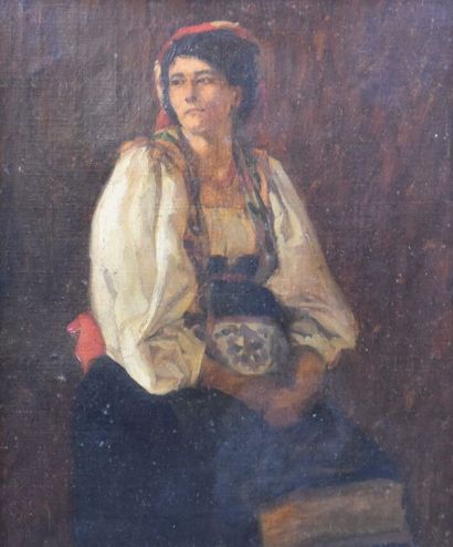 Gitane aux mains jointes,
Ecole du XXe siècle,...