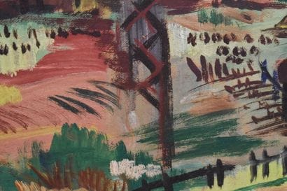 Raymond GAY BELLILE (XX), Le Pylône, huile...