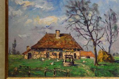 Julien DURIEZ (1900-1993), Ferme bressane,...