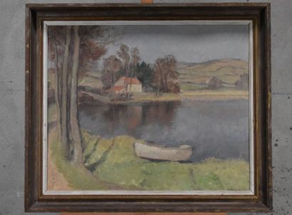 Raymond ROCHETTE (1906-1993), Barque en bord...