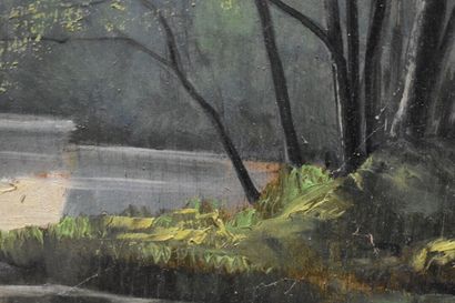 Claude PALLOT (1901-1987), Vue sur l'Arroux,...
