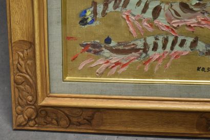 Homard. 
Ecole japonaise du XXe siècle, Homard,...