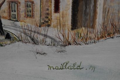 Marcel MAILLARD (1922), Village enneigé,...