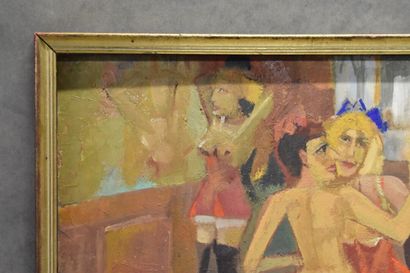 Leo BERVOETS (1892-1978), Haven café, huile...