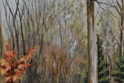 Marcel MAILLARD (1922), Sous-bois enneigé,...