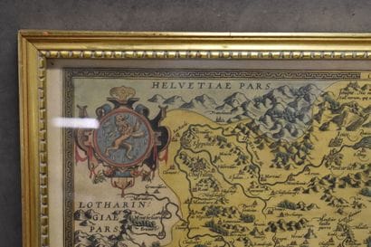 La Bourgogne en 1579, gravure en couleurs....