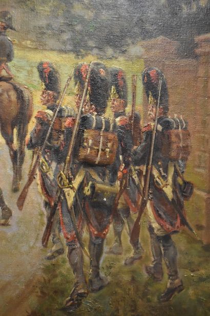 Charles Eugène BUNEL (1863-?), Soldats dans...