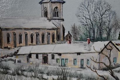 Marcel MAILLARD (1922), Village enneigé,...