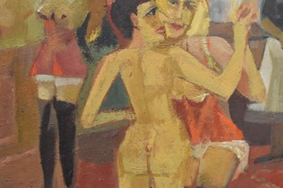 Leo BERVOETS (1892-1978), Haven café, huile...