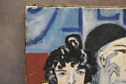 Pierrot et une femme
Ecole française du XXe...