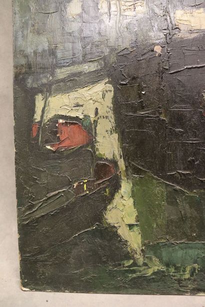 Raymond ELSEVIERS (1914-1999), Port, huile...