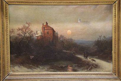 École européenne du XIXe, Paysage de château...