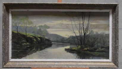 Claude PALLOT (1901-1987), Vue sur l'Arroux,...