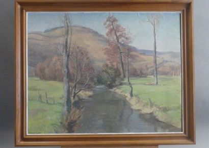 Raymond ROCHETTE (1906-1993), Paysage vallée,...
