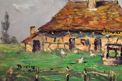 Julien DURIEZ (1900-1993), Ferme bressane,...