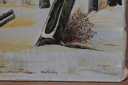 Marcel MAILLARD (1922), Bois enneigé, huile...