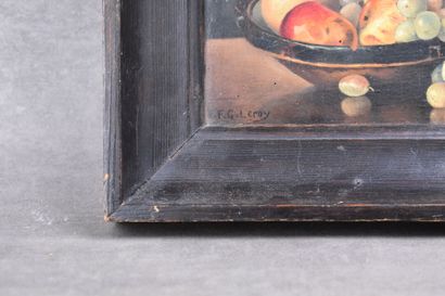 F.G LEROY (XXe siècle), Pommes et raisins,...