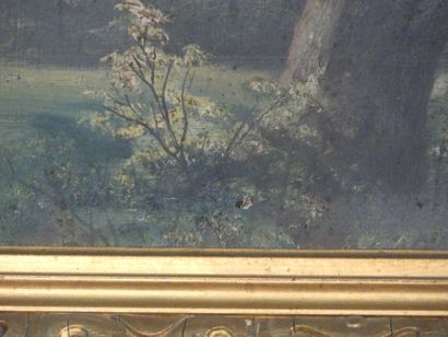 Paire de paysages, huiles sur toile signées...
