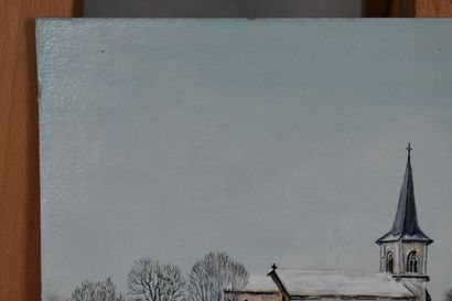Marcel MAILLARD (1922), Village enneigé,...