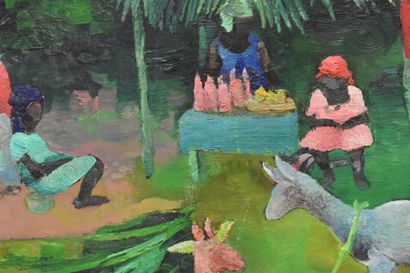 Gesner ARMAND (1936-2008). Scène de genre,...