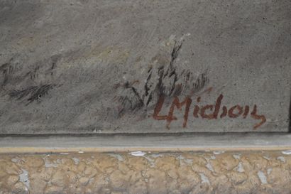 Lucien MICHON (1887-?). Paysage enneigé,...
