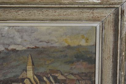 P. SOLLIER (XXe siècle), Vue sur village,...